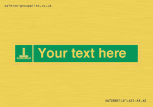 Custom sign safe condition Evacuation chute 